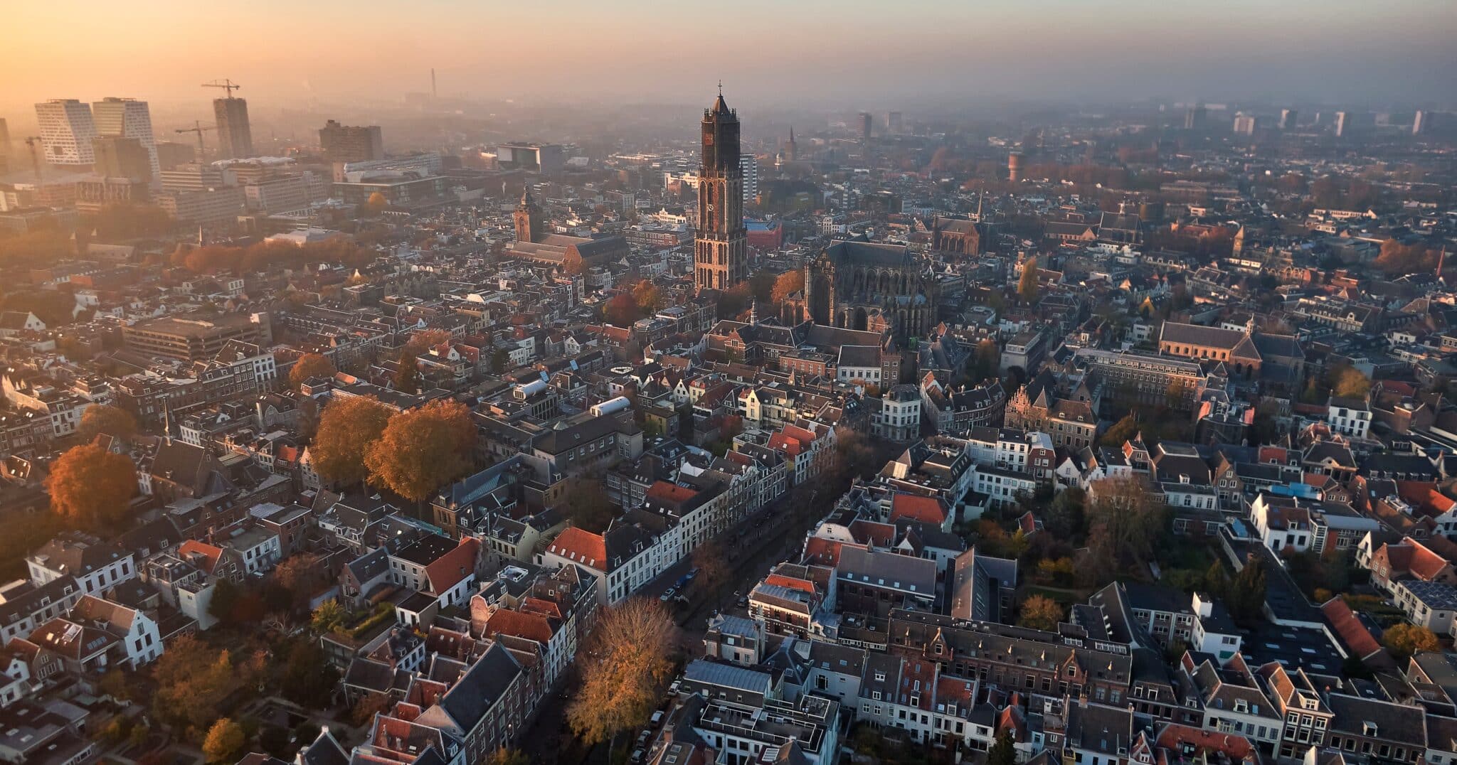 Aerial of Utrecht city center